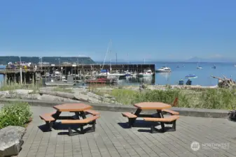 Langley Marina! Perfect spot to enjoy your lunch or launch your kayaks or boat.