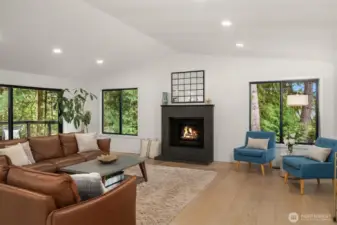 Warm and inviting family room to gather