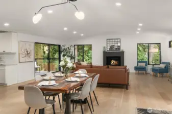Open floor concept that flows and invites connection.