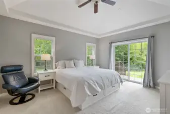 Primary Suite with slider to back private deck