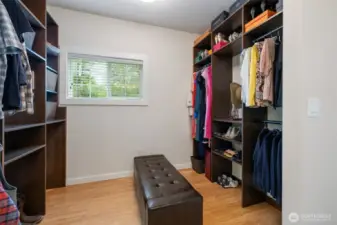 Closet with sitting area