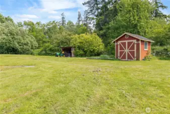 Storage shed outside