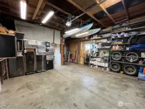 Height and depth provides plenty of space inside this garage.