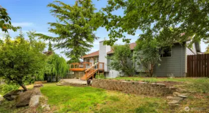 Garden areas and fruit trees