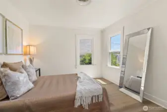 Bedroom #1 at the front of the home.