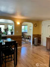 kitchen dinning view into livingroom
