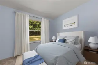 Virtually Staged 2nd bedroom