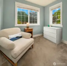 Sitting room off laundry. Great additional space and could be converted to large walk-in closet if needed.