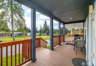 Sun deck to enjoy watching Golf Games