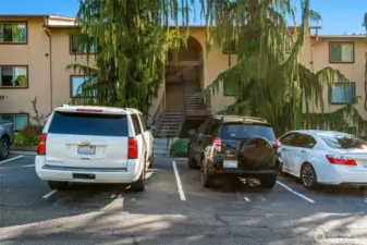 Beautiful trees give natural privacy. Condo is on the top floor.