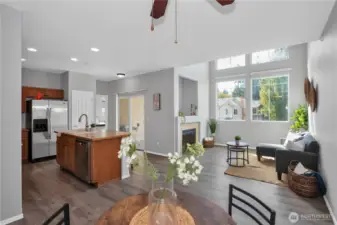 great open floor plan with Dining Area, Living Room and Kitchen