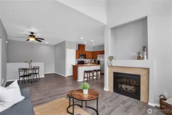 Living Room with gas fireplace