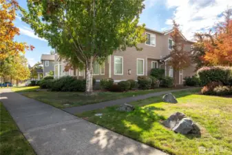 private entrance, end unit