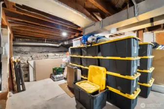 Basement, full of storage area