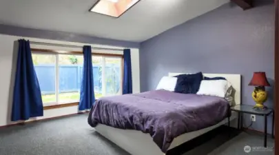 Spacious Master Suite with skylight!