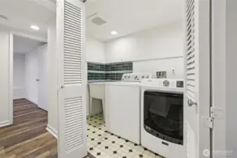 Laundry area on the lower level