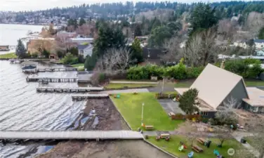 Enjoy gathering with friends at the lake.