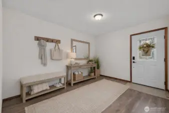 Virtually staged entry way