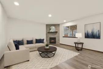 Another version of virtually staged living room