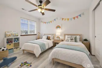 Virtually staged bedroom 2