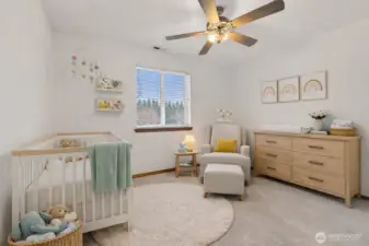 Virtually staged bedroom 4