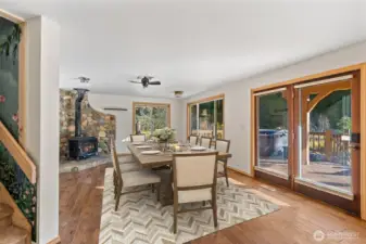 Room off kitchen can be used as a dining area