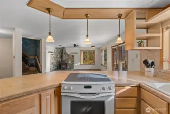 Opens to family room