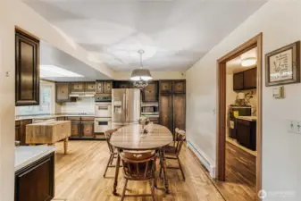 Informal eating area in large kitchen