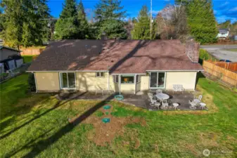 Another view of the patio and updated septic system