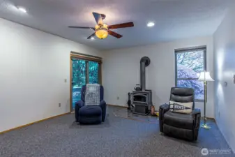 The sunken living room.