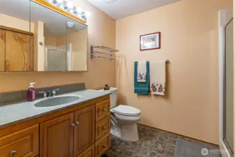 The primary bathroom.