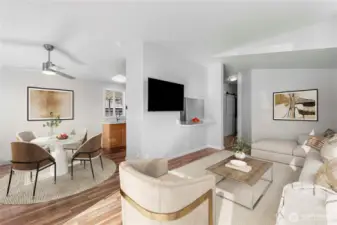 There is new vinyl plank flooring throughout the home