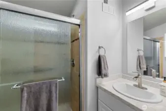 Here is the guest bath.