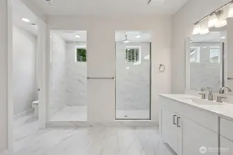 Main Floor Primary Bathroom with Walk-in Shower