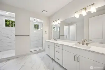 Main Floor Primary Bathroom with Walk-in Shower