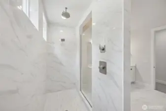 Main Floor Primary Bathroom with Walk-in Shower