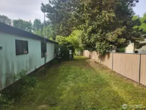looking north on east side of property