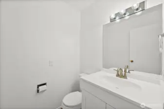Convenient half bath located on the main floor—perfect for guests.