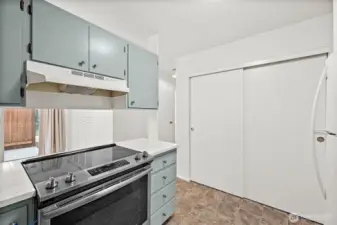 Updated granite countertops with a new kitchen sink, plus a spacious pantry to store all your cooking essentials