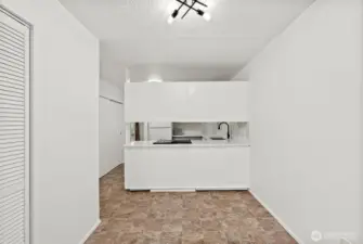 Cozy breakfast bar and additional storage space with easy access to the outdoor patio—ideal for casual dining and entertaining.