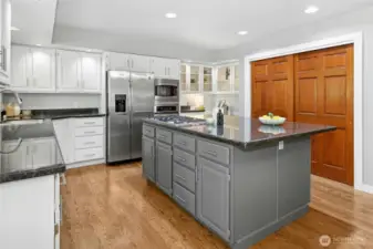 Lovely glass cabinet doors for your special things.