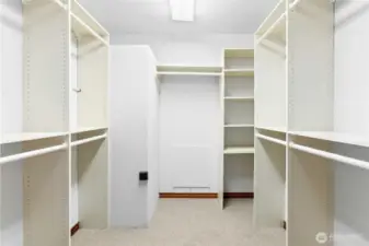Specious walk-in closet the perfect footprint for your vision.
