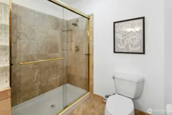 Primary oversized shower.