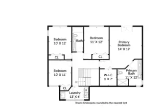 Upper level floorplan
