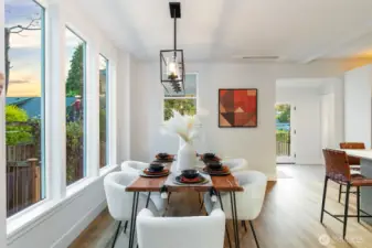 Dine in casual elegance.