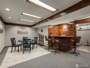 The game room can be set up as a movie room, a billards room, or extra living space.