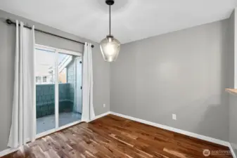 Dining Area with balcony access