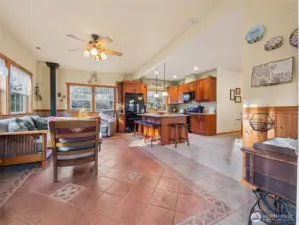 Open living space & 10’ ceilings.