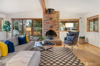 Light-filled, with real oak hardwood floors set in a unique pattern for visual interest!