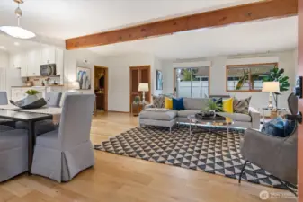 There's a 3/4 bath and pantry behind those doors!